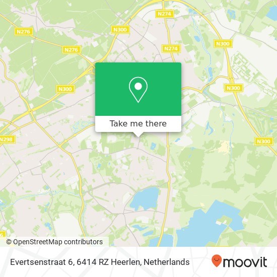 Evertsenstraat 6, 6414 RZ Heerlen Karte