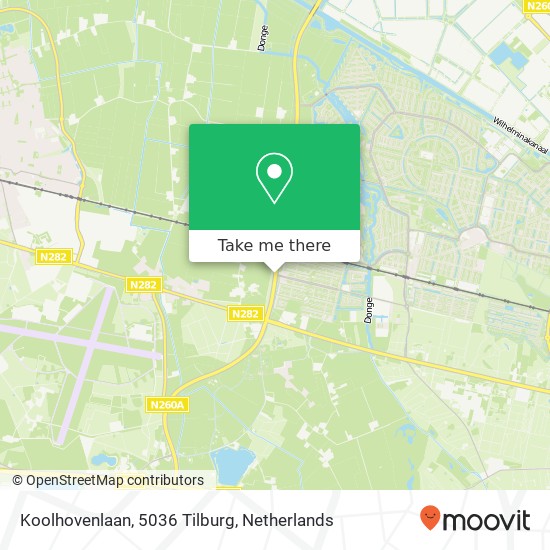 Koolhovenlaan, 5036 Tilburg map