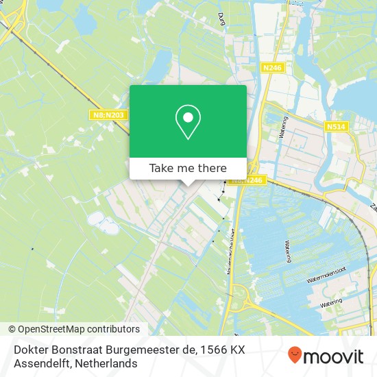 Dokter Bonstraat Burgemeester de, 1566 KX Assendelft map
