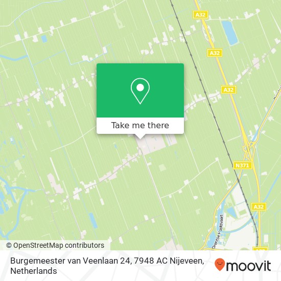 Burgemeester van Veenlaan 24, 7948 AC Nijeveen map