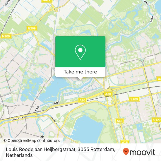 Louis Roodelaan Heijbergstraat, 3055 Rotterdam map