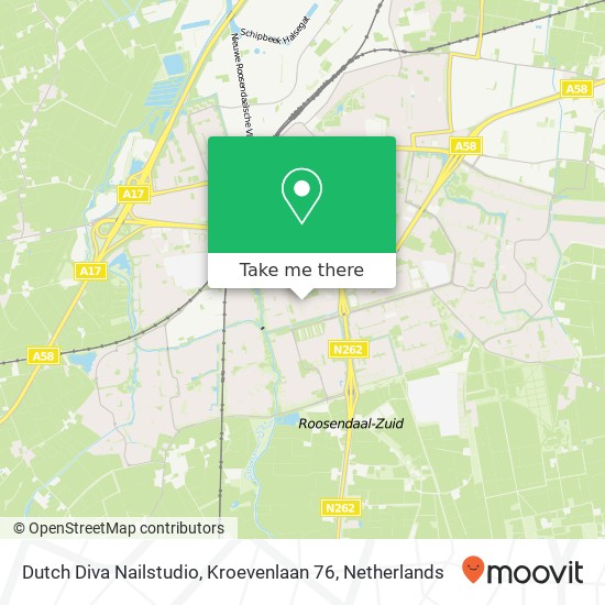 Dutch Diva Nailstudio, Kroevenlaan 76 map