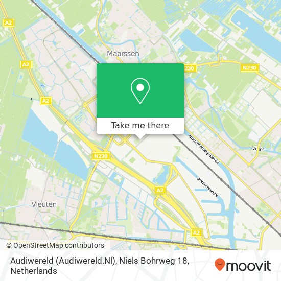 Audiwereld (Audiwereld.Nl), Niels Bohrweg 18 map