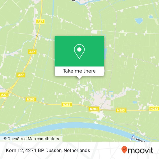 Korn 12, 4271 BP Dussen map