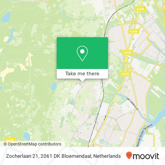 Zocherlaan 21, 2061 DK Bloemendaal map