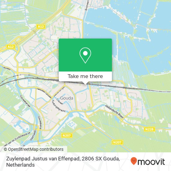 Zuylenpad Justus van Effenpad, 2806 SX Gouda map