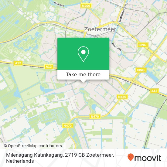 Milenagang Katinkagang, 2719 CB Zoetermeer map