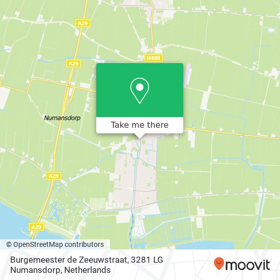 Burgemeester de Zeeuwstraat, 3281 LG Numansdorp map