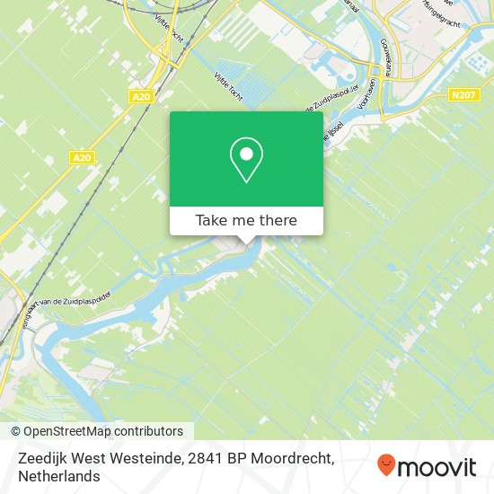 Zeedijk West Westeinde, 2841 BP Moordrecht map