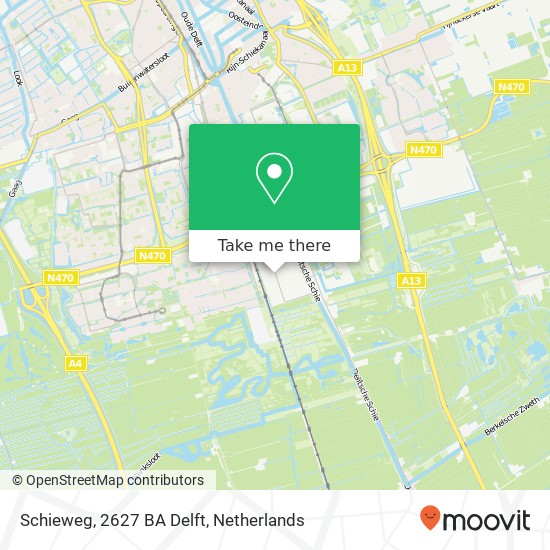 Schieweg, 2627 BA Delft Karte