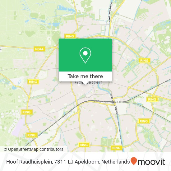 Hoof Raadhuisplein, 7311 LJ Apeldoorn map