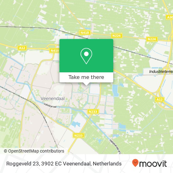 Roggeveld 23, 3902 EC Veenendaal Karte