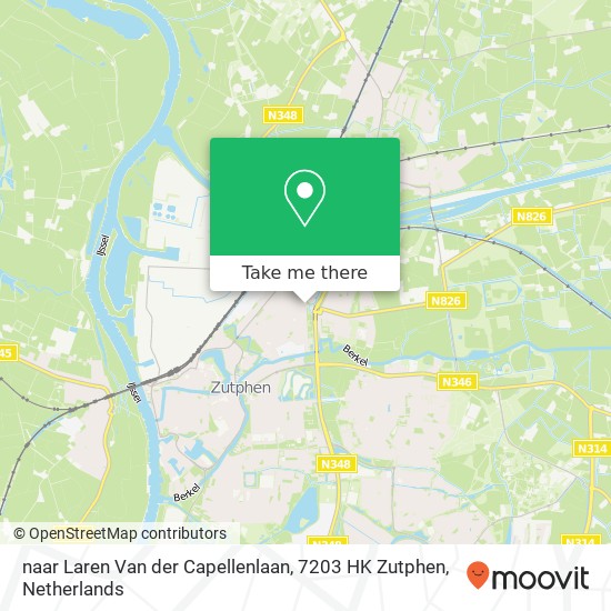 naar Laren Van der Capellenlaan, 7203 HK Zutphen Karte