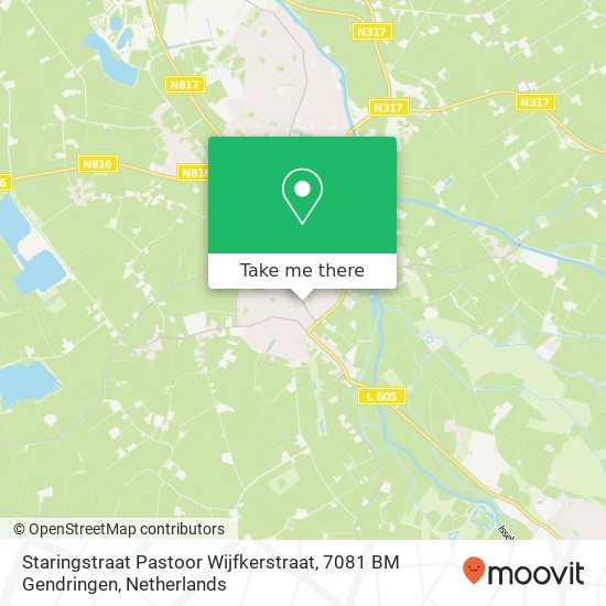 Staringstraat Pastoor Wijfkerstraat, 7081 BM Gendringen map