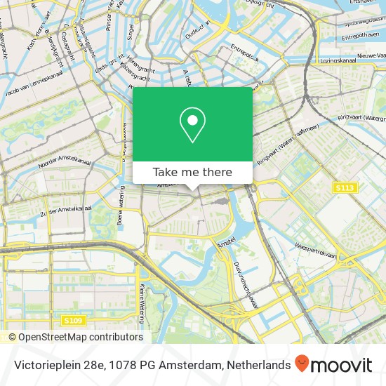 Victorieplein 28e, 1078 PG Amsterdam map