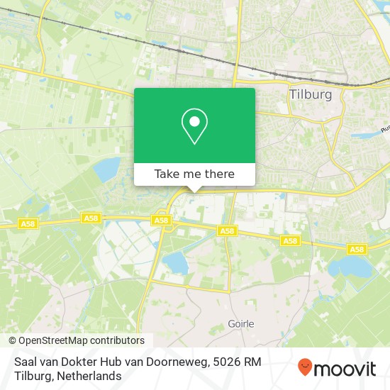 Saal van Dokter Hub van Doorneweg, 5026 RM Tilburg Karte