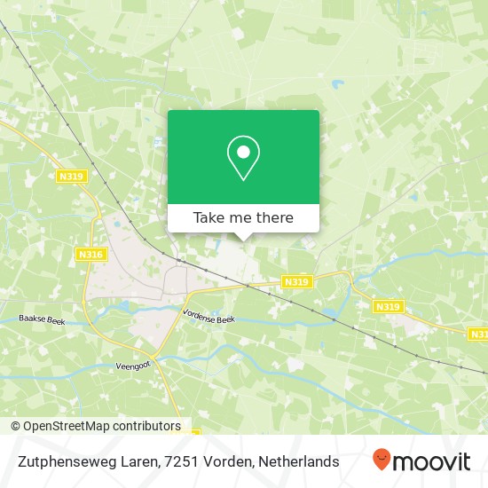 Zutphenseweg Laren, 7251 Vorden Karte