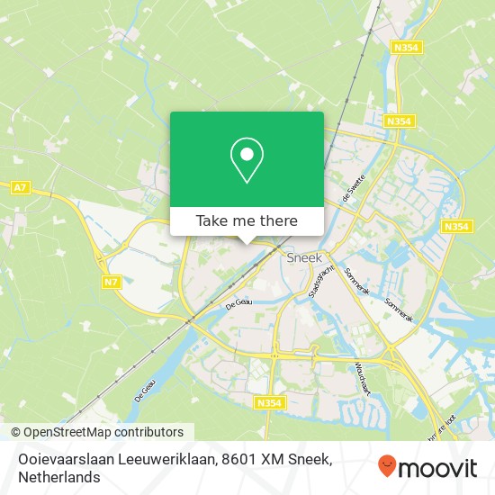 Ooievaarslaan Leeuweriklaan, 8601 XM Sneek Karte