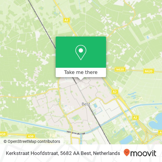 Kerkstraat Hoofdstraat, 5682 AA Best map