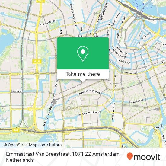 Emmastraat Van Breestraat, 1071 ZZ Amsterdam Karte