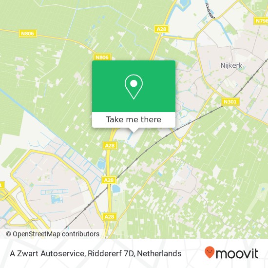 A Zwart Autoservice, Riddererf 7D map