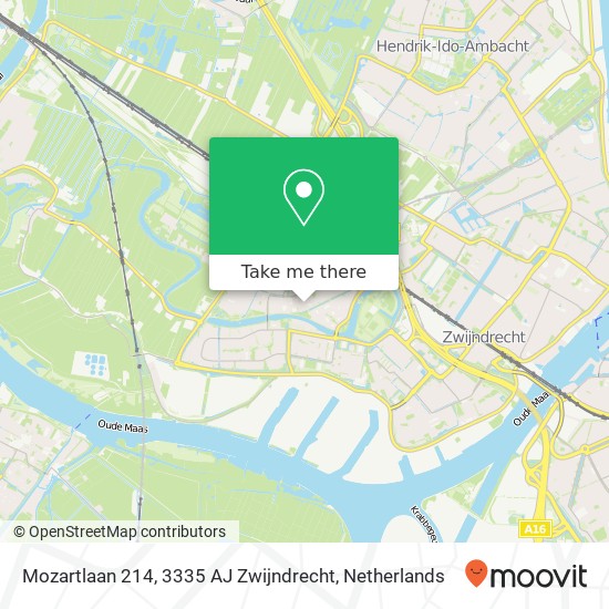 Mozartlaan 214, 3335 AJ Zwijndrecht map