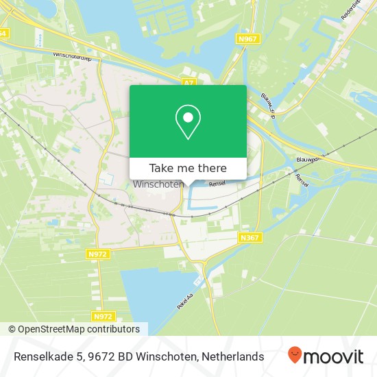 Renselkade 5, 9672 BD Winschoten map