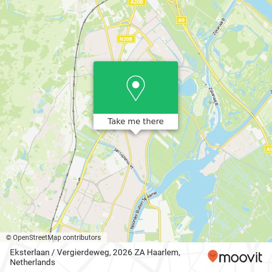 Eksterlaan / Vergierdeweg, 2026 ZA Haarlem map