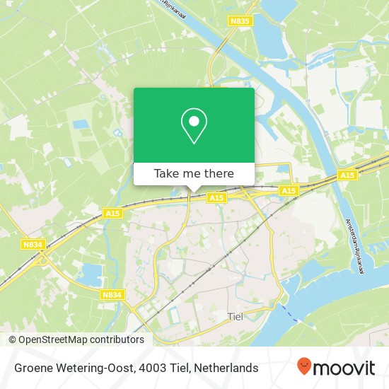 Groene Wetering-Oost, 4003 Tiel map