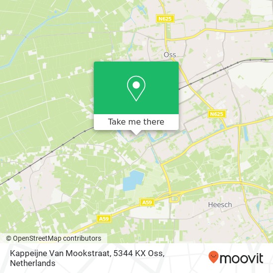 Kappeijne Van Mookstraat, 5344 KX Oss Karte