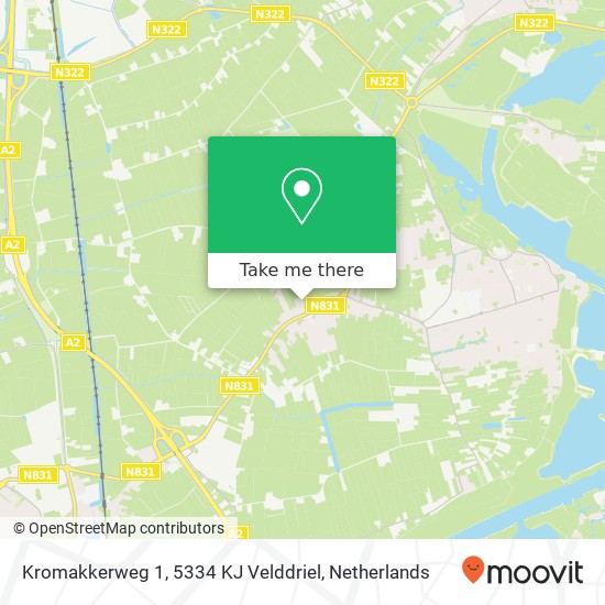 Kromakkerweg 1, 5334 KJ Velddriel map