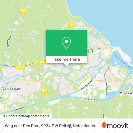 Weg naar Den Dam, 9934 PW Delfzijl Karte