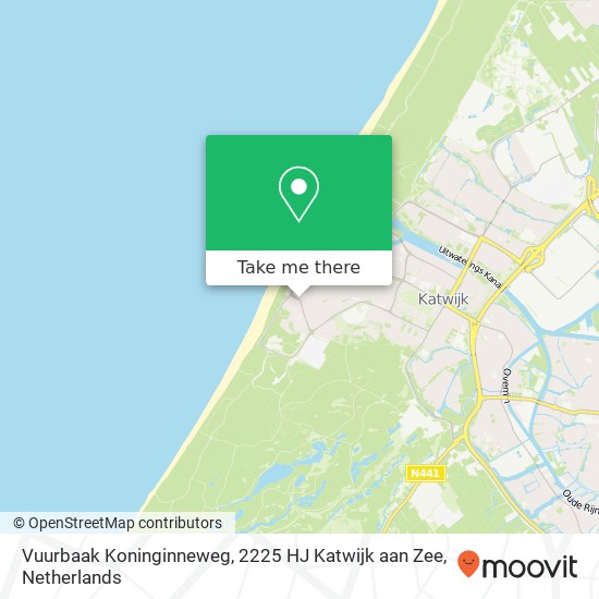 Vuurbaak Koninginneweg, 2225 HJ Katwijk aan Zee Karte