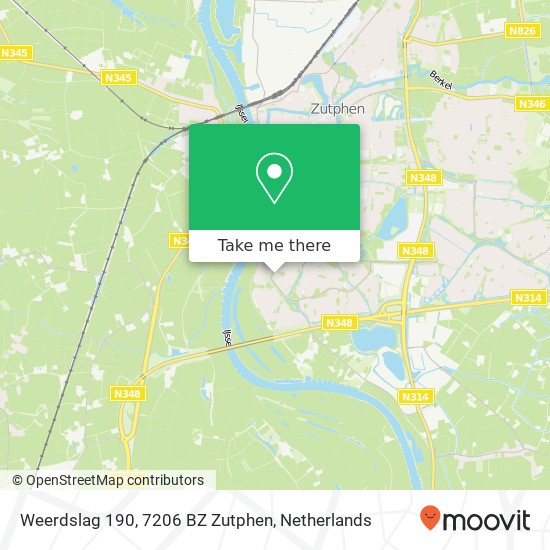 Weerdslag 190, 7206 BZ Zutphen map