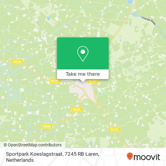 Sportpark Koeslagstraat, 7245 RB Laren Karte