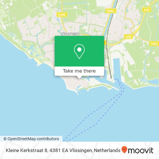 Kleine Kerkstraat 8, 4381 EA Vlissingen map