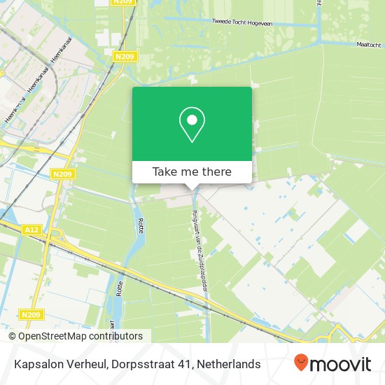 Kapsalon Verheul, Dorpsstraat 41 Karte