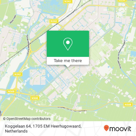 Koggelaan 64, 1705 EM Heerhugowaard map