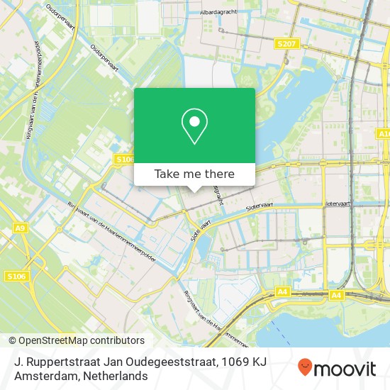 J. Ruppertstraat Jan Oudegeeststraat, 1069 KJ Amsterdam map