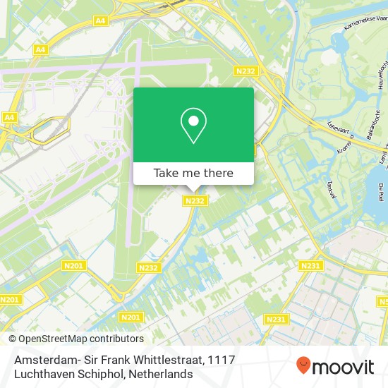 Amsterdam- Sir Frank Whittlestraat, 1117 Luchthaven Schiphol map