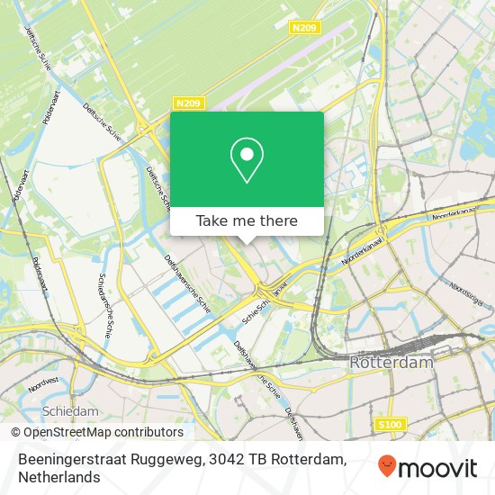 Beeningerstraat Ruggeweg, 3042 TB Rotterdam map