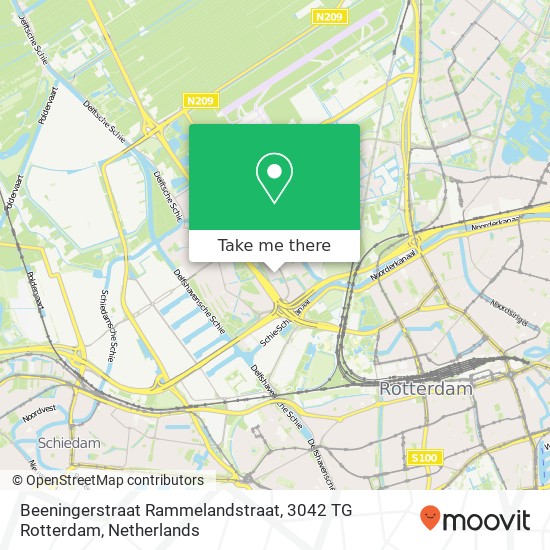 Beeningerstraat Rammelandstraat, 3042 TG Rotterdam Karte