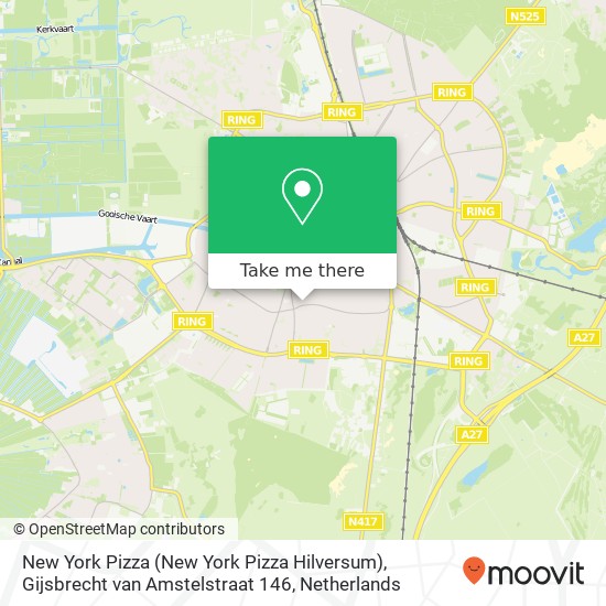 New York Pizza (New York Pizza Hilversum), Gijsbrecht van Amstelstraat 146 map