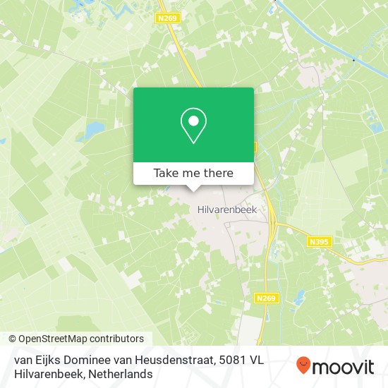 van Eijks Dominee van Heusdenstraat, 5081 VL Hilvarenbeek Karte