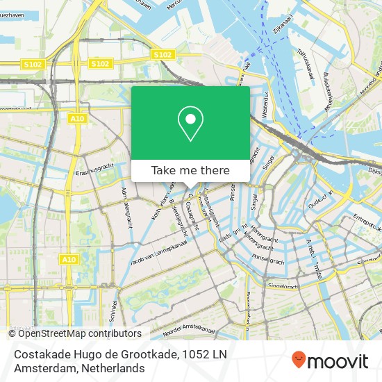 Costakade Hugo de Grootkade, 1052 LN Amsterdam map