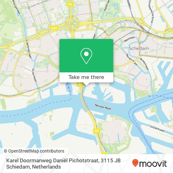 Karel Doormanweg Daniël Pichotstraat, 3115 JB Schiedam Karte