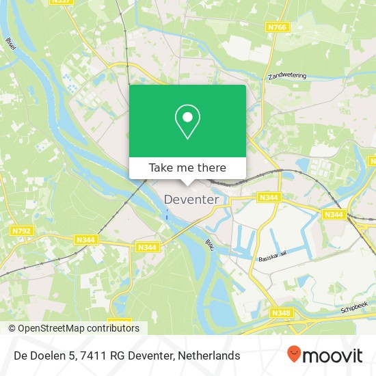 De Doelen 5, 7411 RG Deventer map