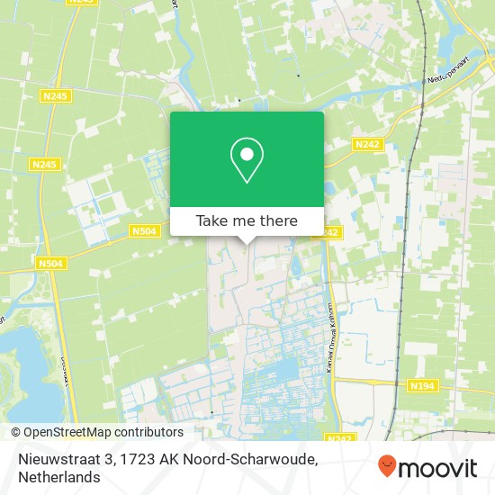 Nieuwstraat 3, 1723 AK Noord-Scharwoude map