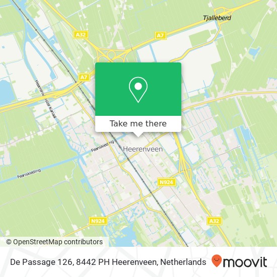 De Passage 126, 8442 PH Heerenveen map