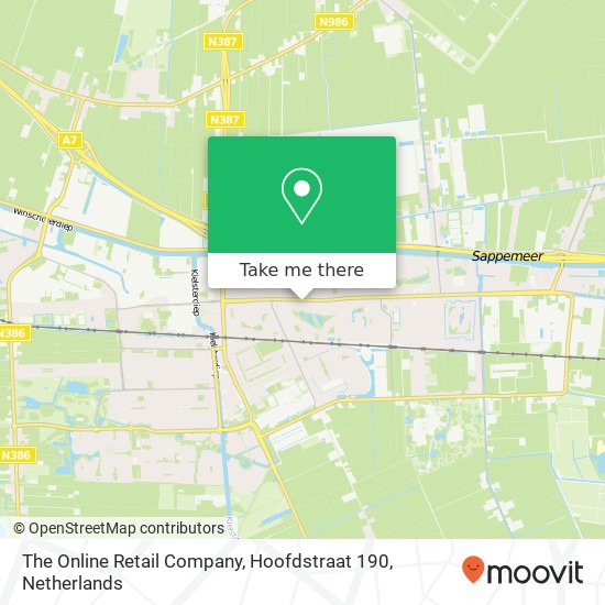 The Online Retail Company, Hoofdstraat 190 Karte